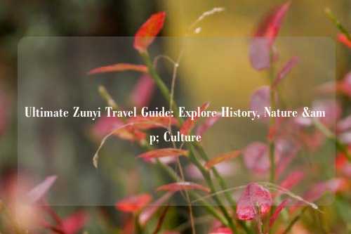 Ultimate Zunyi Travel Guide: Explore History, Nature & Culture
